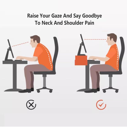 Monitor Laptop Height Riser with Storage Shelf for Home Office Space Saving Use