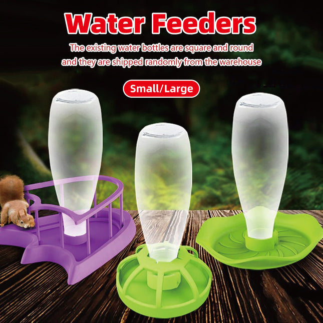 Reptile Water Bowl with Bottle for Lizard Gecko Snake Inverted Bottle Dispenser