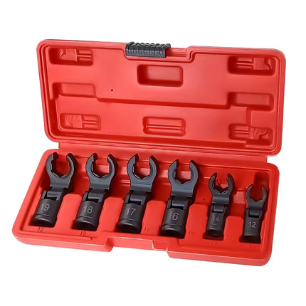 6PCS Fuel Line Wrench Set Swivel Head Injector Nozzle Tool Kit for Car Truck Use