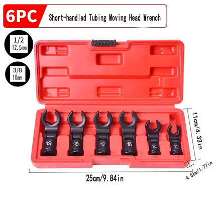 6PCS Fuel Line Wrench Set Swivel Head Injector Nozzle Tool Kit for Car Truck Use