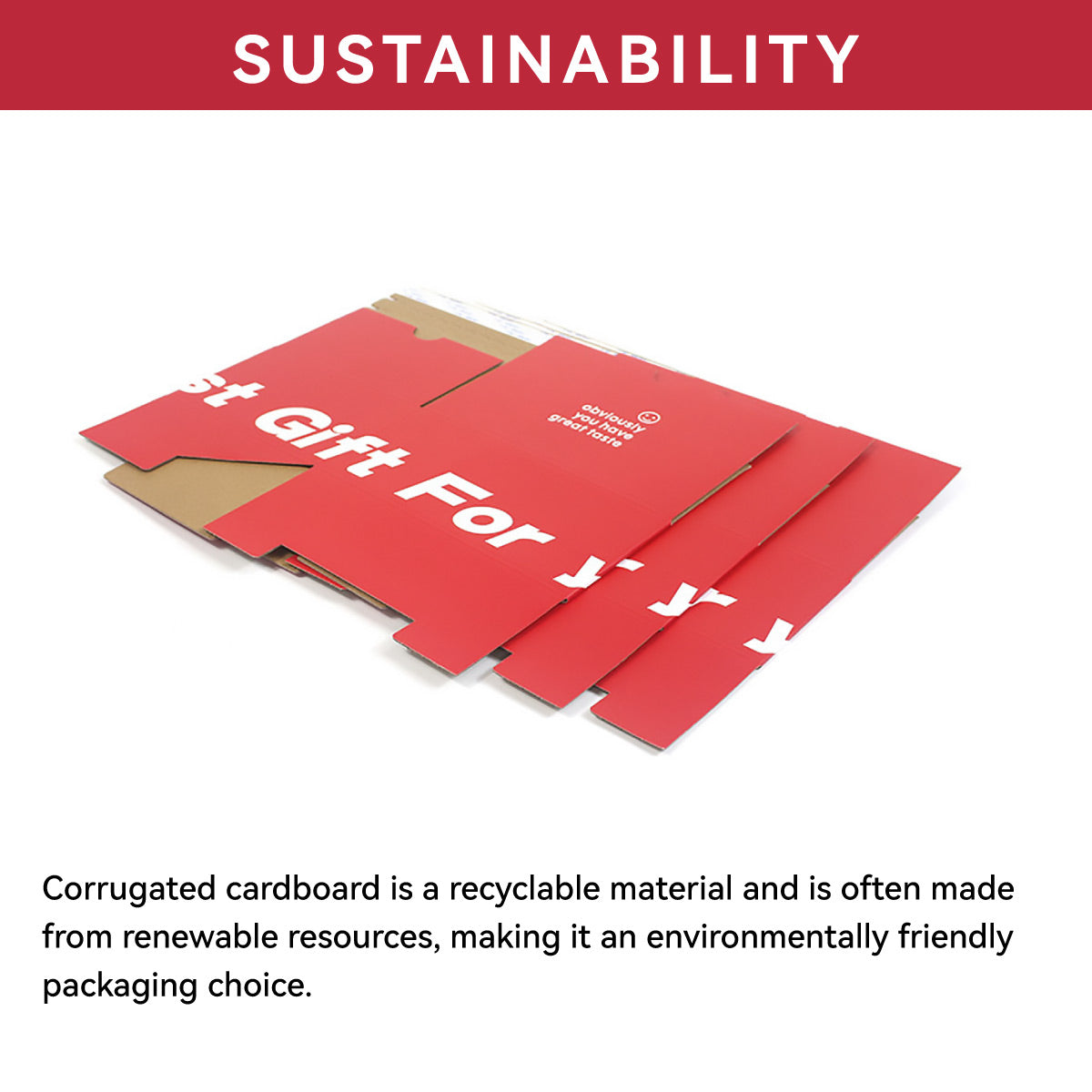 10 Pcs Corrugated Cardboard Boxes Zipper Closure Red White | Aimall