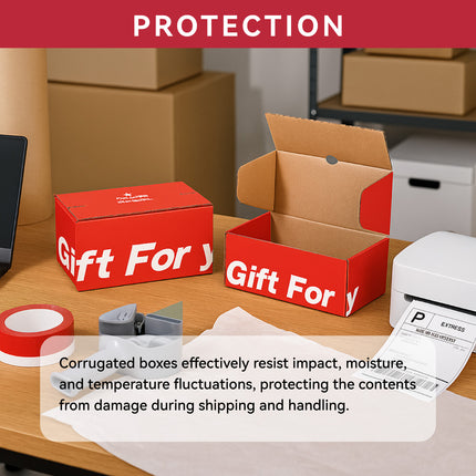 10PCS Corrugated Cardboard Boxes Zipper Closure Sturdy For Shipping Packaging