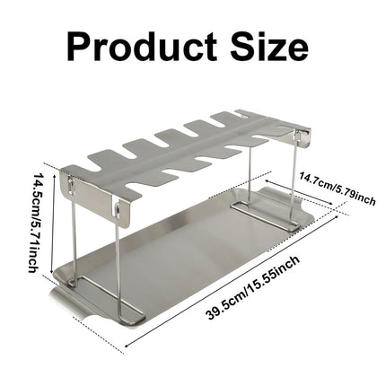 Stainless Steel Folding Chicken Rack Metal Grill Chicken Meat Holder Adjustable
