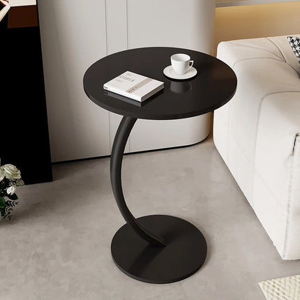 C-Shaped Side Table Sturdy Durable for Living Room Bedroom Office Space Saving