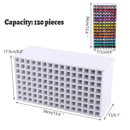 Multi Functional Large Capacity 120 Grid Marker Storage Box for Pens Organizing