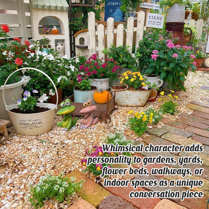 Outdoor Garden Frog Ornament Lawn Statue Animal Decor Resin Craft Sculpture