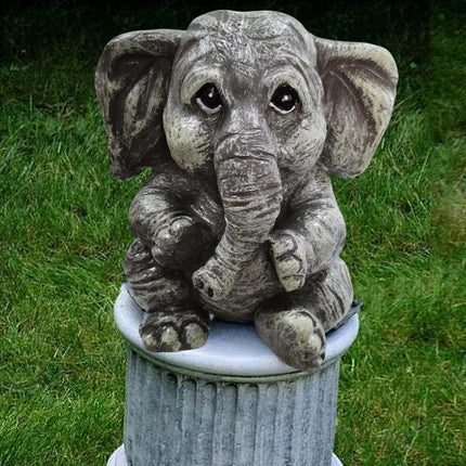 Elephant Grey Ornament Simulated Animal Resin Handicraft Courtyard Decoration