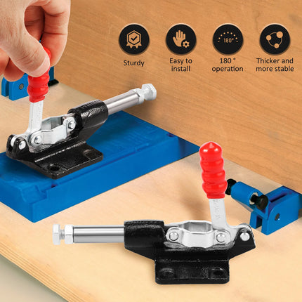 Quick Release Welding Clamp Set 2PCS Push Pull Fixture Clamping Tool Workshop