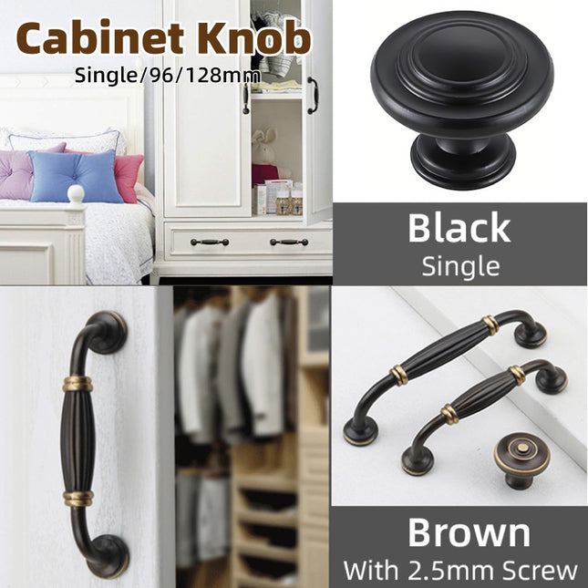 Pure Copper Cabinet Handle Antique Drawer Pull Black Small Copper Door Handle