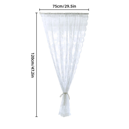 Elegant Lace Curtain Bedroom Window Door Screen Privacy Window Decor