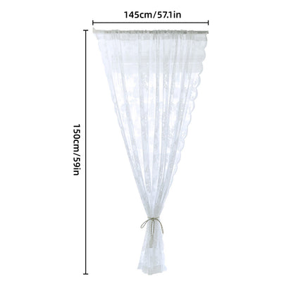 Elegant Lace Curtain Bedroom Window Door Screen Privacy Window Decor
