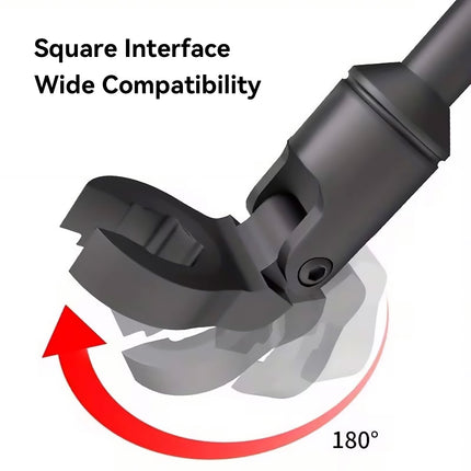 6PCS Flexible Head Fuel Line Wrench Set 12-19mm CR-V Steel for Injector Tubing