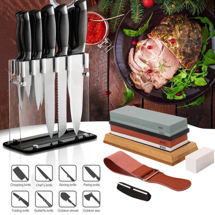 Household Sharpening Stone Kitchen Knife Oilstone Coarse Fine Grind Whetstone