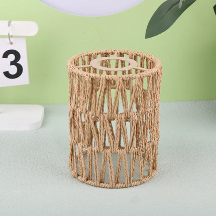 Natural Paper Rope Lampshade 15x11.5cm Rattan Style Pendant Light Shade Decor