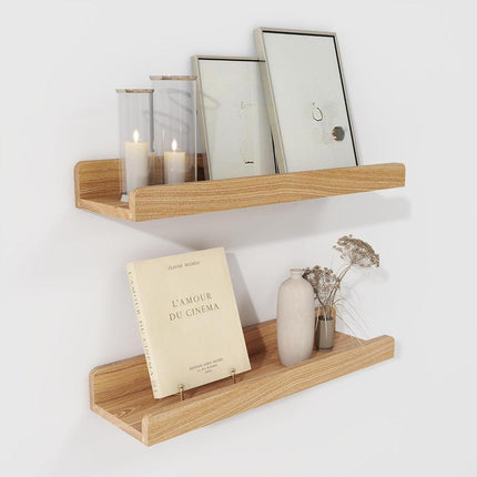 Wall Mounted Floating Storage Shelves Wood Rack Display Shelf Home Organization