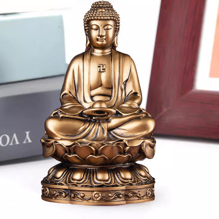 Zen Small Statue Buddha Figurine Meditation Decor for Home Office Desk Decor