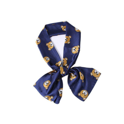 Girl Shawl Bag Ornament Headband Head Wraps Hair Band Silk Scarf Square Scarf - Aimall