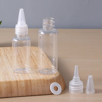 100pcs Needle Tip Plastic Bottles Transparent Squeeze Dispensing Bottle DIY Tool