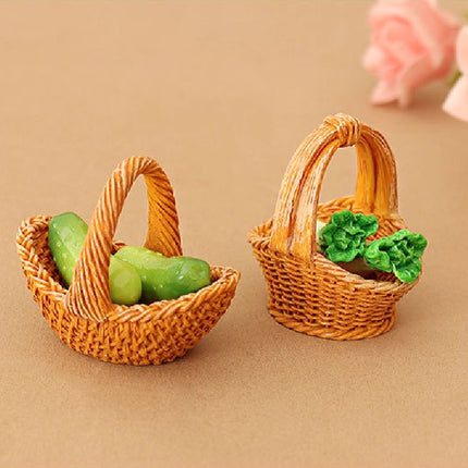 12PCS Miniature Basket Small Craft for Photography Props Home Office Desk Decor