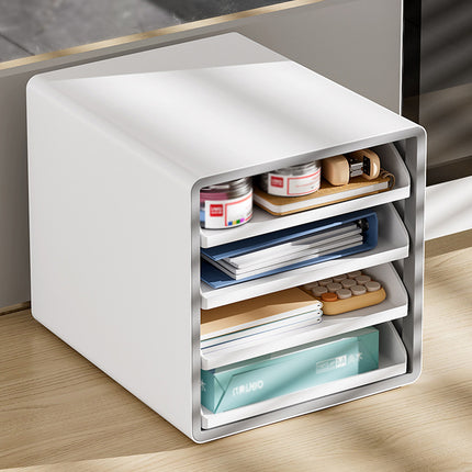 4 Tier A4 Drawer File Cabinet Office Desk Document Organizer Storage Box Files