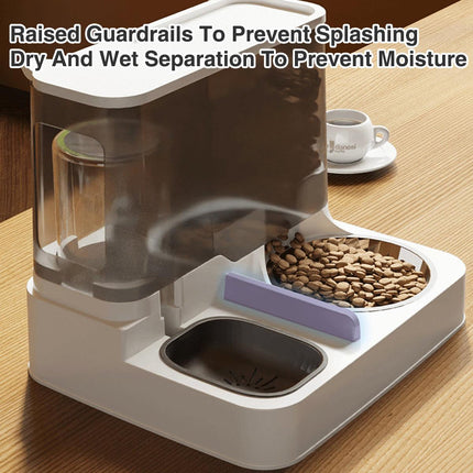 Automatic Cat Feeder Water Dispenser All in One Plastic Bowl for Cats and Dogs