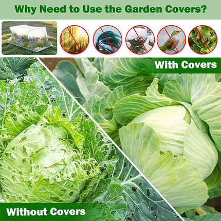 1pc Garden Plant Protector Cover White Fiberglass Net for Lawn Flower Care Use