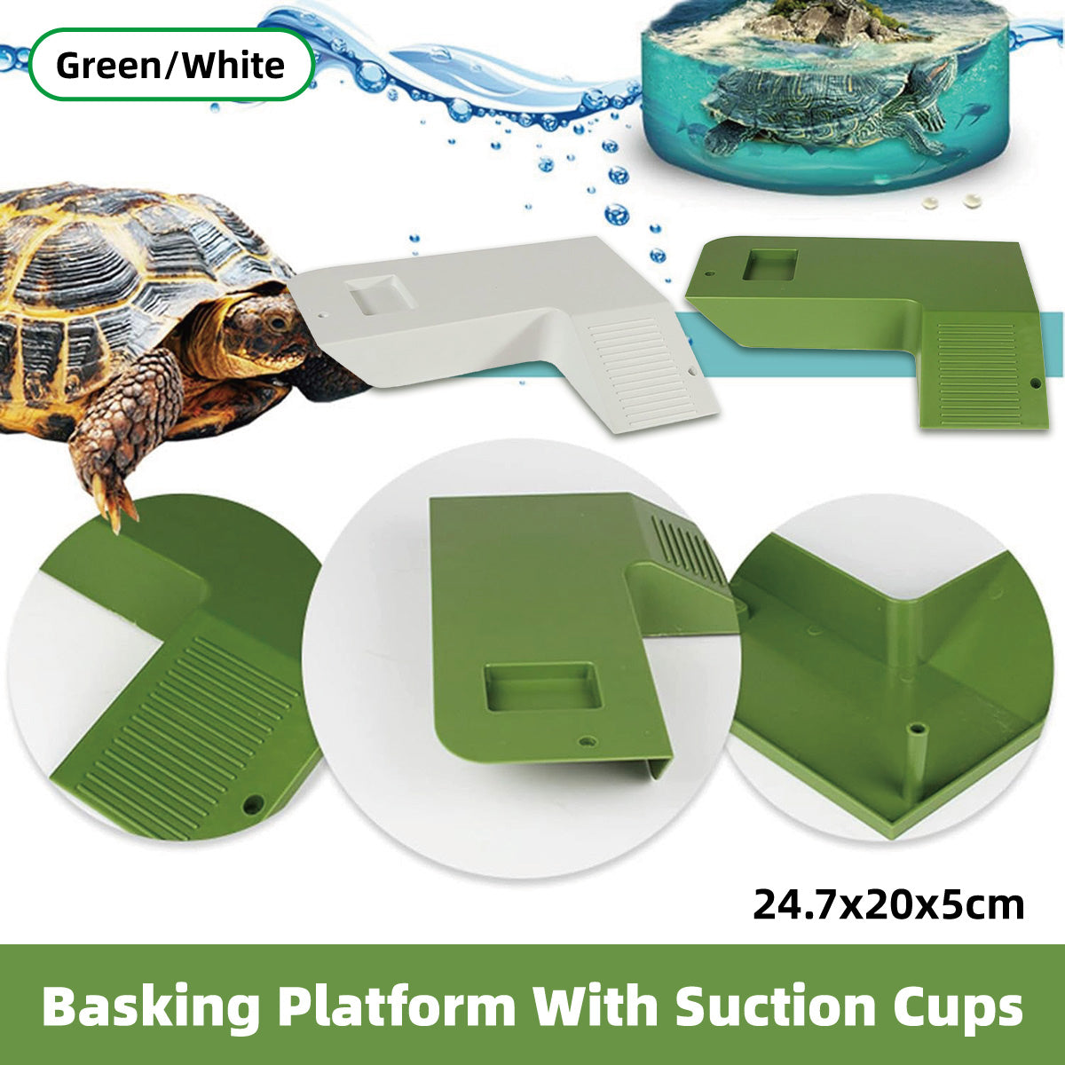 Breeding Ramp Turtle Climbing Platform Inclined Basking Ramp for Breeding Box Aquari ...