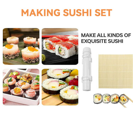 Sushi Making Tool Set Non Stick Easy To Use For Kitchen Beginners Sushi Lovers