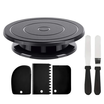 Rotating Cake Turntable Set With Icing Spatula Baking Tools For Decorating Cakes