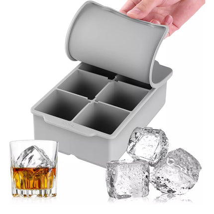 Large Silicone Ice Cube Tray Food Grade Mould for Whiskey Block Maker Kitchen