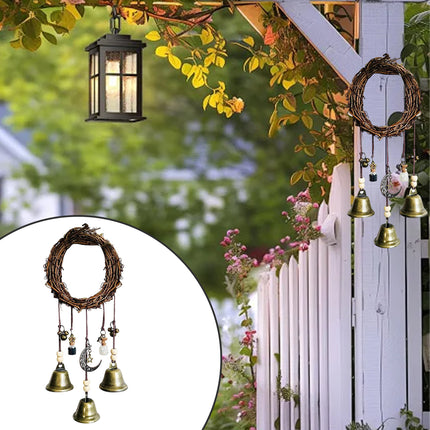 Wall Hanging Bohemian Door Handle Decoration Witch Bells for Home Festival Decor