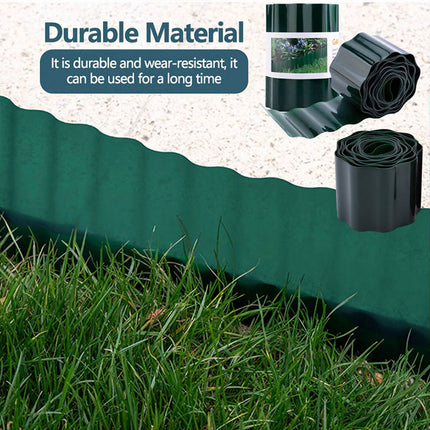 Green Garden Landscape Edging Border Flexible Lawn Fence Roll Outdoor Decor