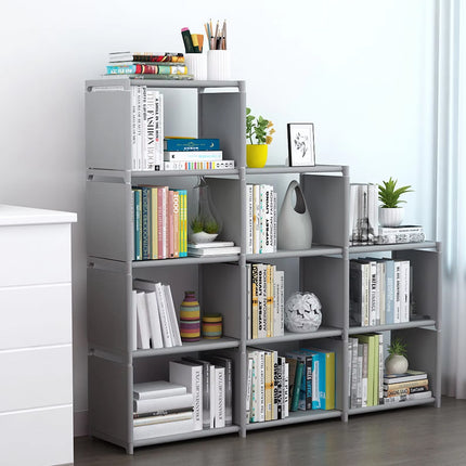 Home Multi Layer Combination Bookcase Storage Rack Sturdy Durable Space Saving