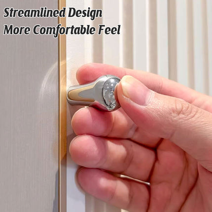 Pure Copper Wardrobe Handle Bright Silver Round Ball Egg Shaped Drawer Pull