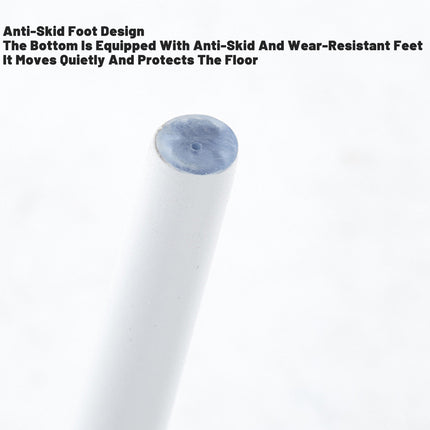 Modern Round Bedside Table with Storage White Small Coffee Side Table 40cm