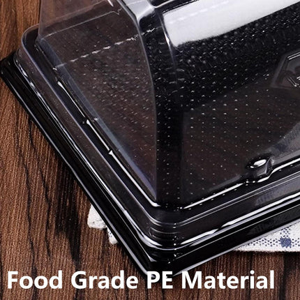 100pcs Transparent Long Arch Cake Box Baking Bread Omelet Packaging Container