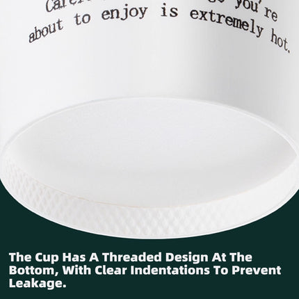 250Sets Disposable Coffee Cups 400ml Food-Grade with Lids for Cafe Takeaway Use
