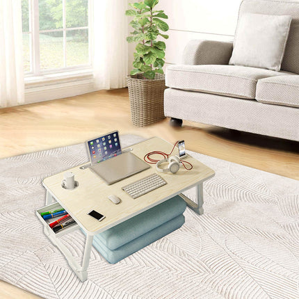 Foldable Bed Desk Portable Small Table Laptop Stand for Bedroom Sofa Study