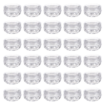 Cosmetic Cream Jar Bottle 50PCS 5g Transparent Round Refillable Sample Container