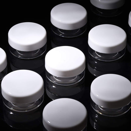 Cosmetic Cream Jar Bottle 50PCS 5g Transparent Round Refillable Sample Container