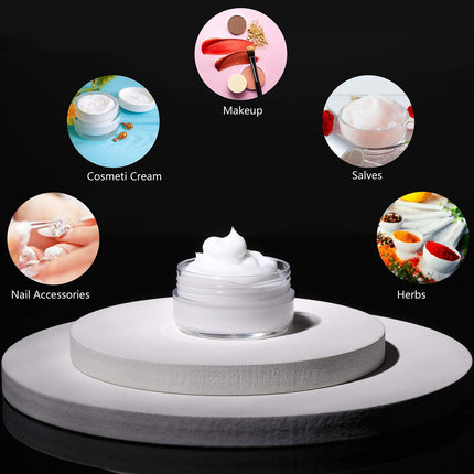 Cosmetic Cream Jar Bottle 50PCS 5g Transparent Round Refillable Sample Container