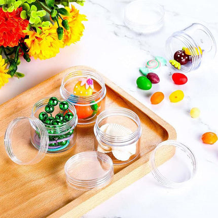 Cosmetic Cream Jar Bottle 50PCS 5g Transparent Round Refillable Sample Container