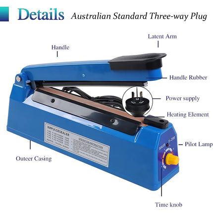 Manual Hand Press Heat Sealer Machine for Plastic and Foil Food Packaging Bags