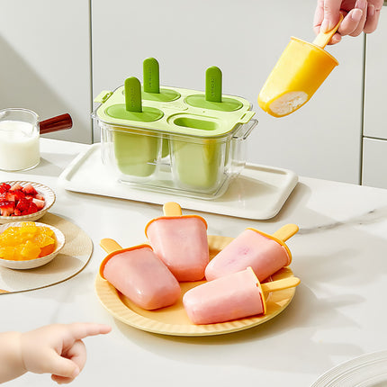 Popsicle Ice Cream Mold DIY Ice Lattice Maker Mould Reusable Home Ice Box Set