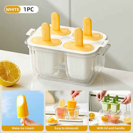 Popsicle Ice Cream Mold DIY Ice Lattice Maker Mould Reusable Home Ice Box Set