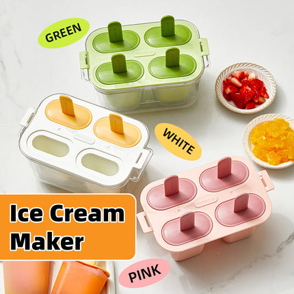Popsicle Ice Cream Mold DIY Ice Lattice Maker Mould Reusable Home Ice Box Set
