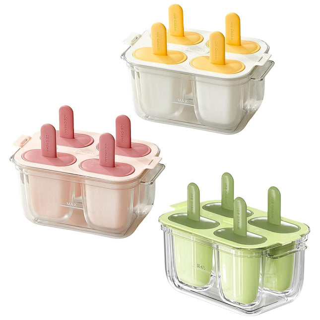 Popsicle Ice Cream Mold DIY Ice Lattice Maker Mould Reusable Home Ice Box Set