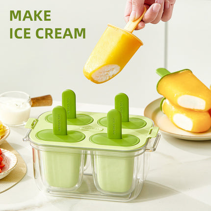 Popsicle Ice Cream Mold DIY Ice Lattice Maker Mould Reusable Home Ice Box Set
