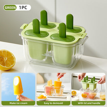Popsicle Ice Cream Mold DIY Ice Lattice Maker Mould Reusable Home Ice Box Set