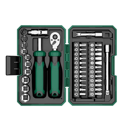 Portable Ratchet Screwdriver Tool Kit 40PCS Durable for Home Cycle Repair Use